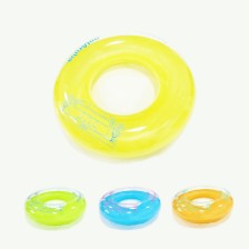 36in PVC Inflatable Swim Ring Top Transparent Imprint Inside